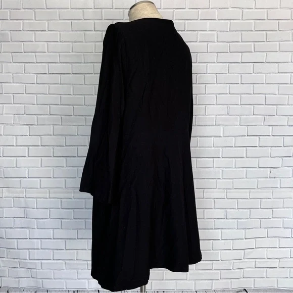 Eileen Fisher Round Neck Tunic Jacket 3-Button 3/4 Sleeve Front Pockets - Picture 5 of 9